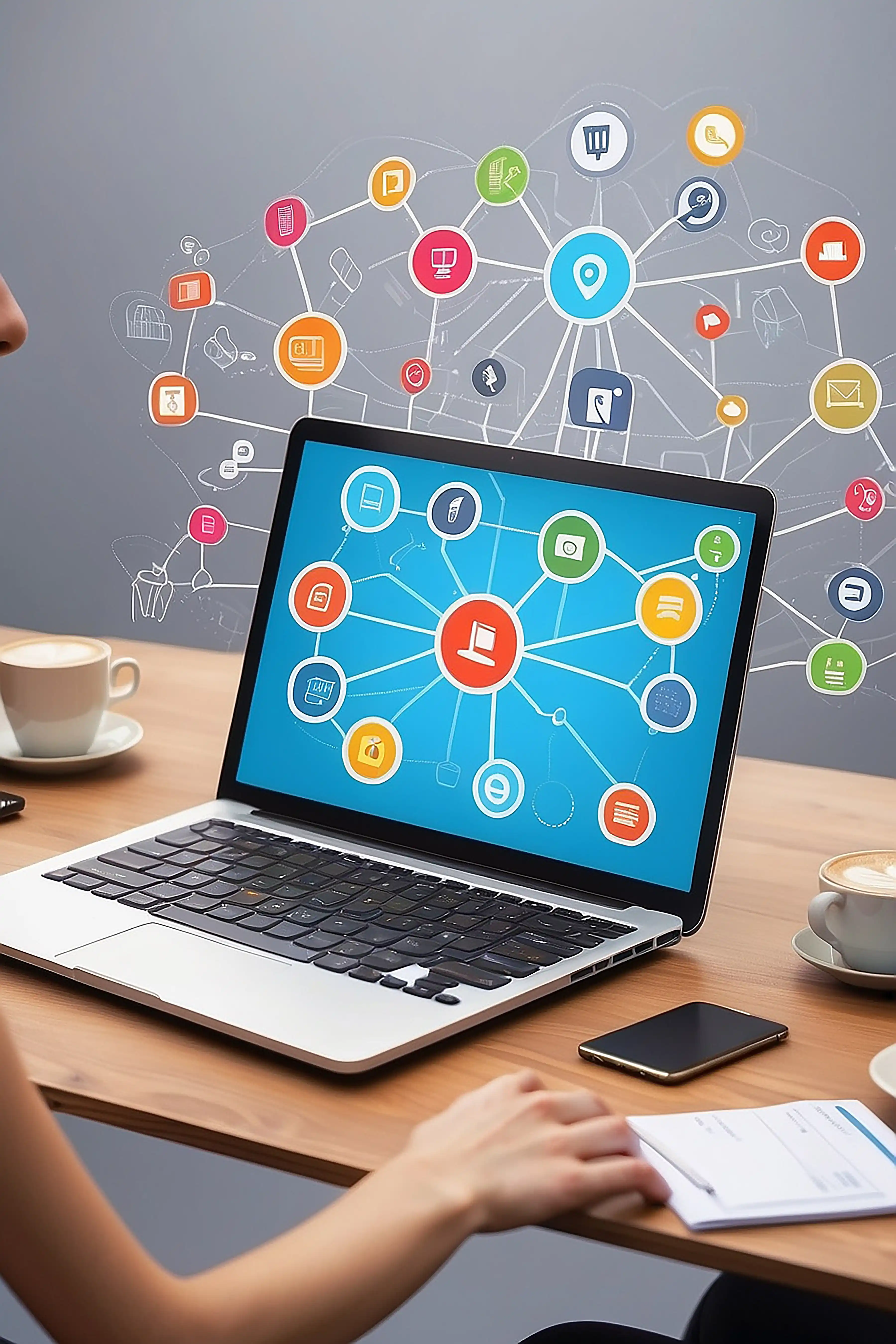 Compounding growth metrics on enterprise analytics dashboard