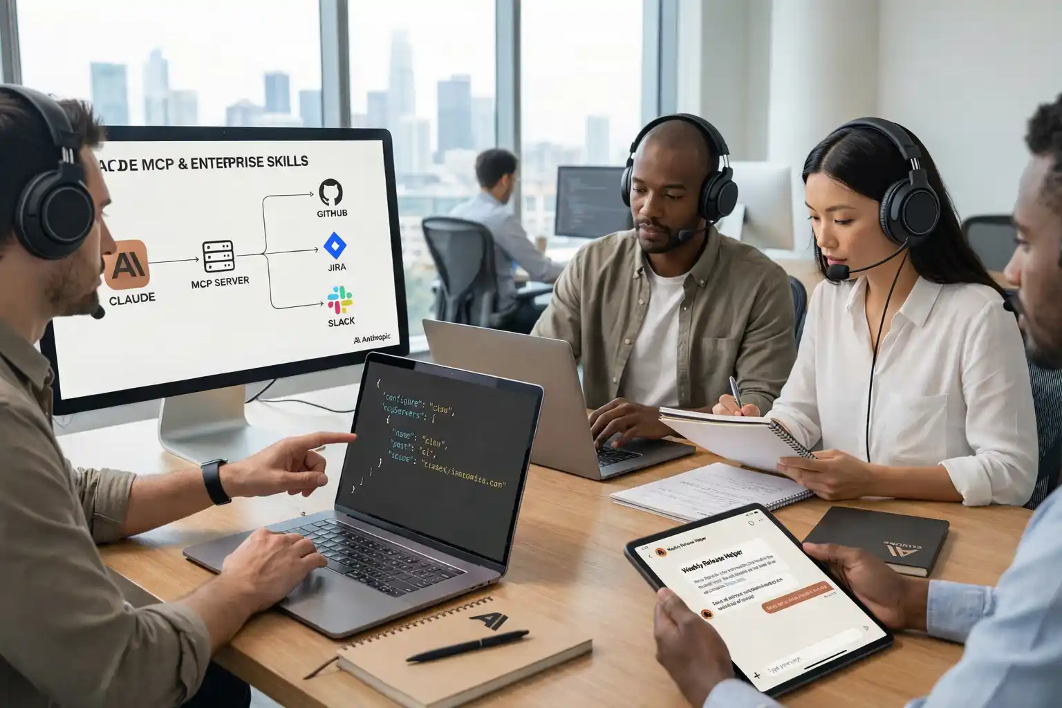 Mentor and podcaster working together