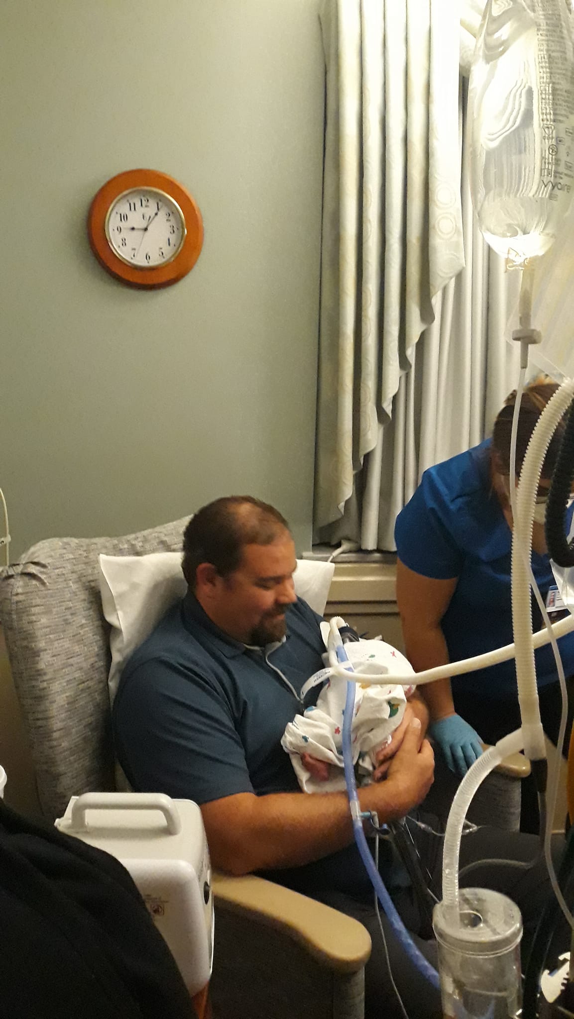 Cherrie with baby Elias in the NICU
