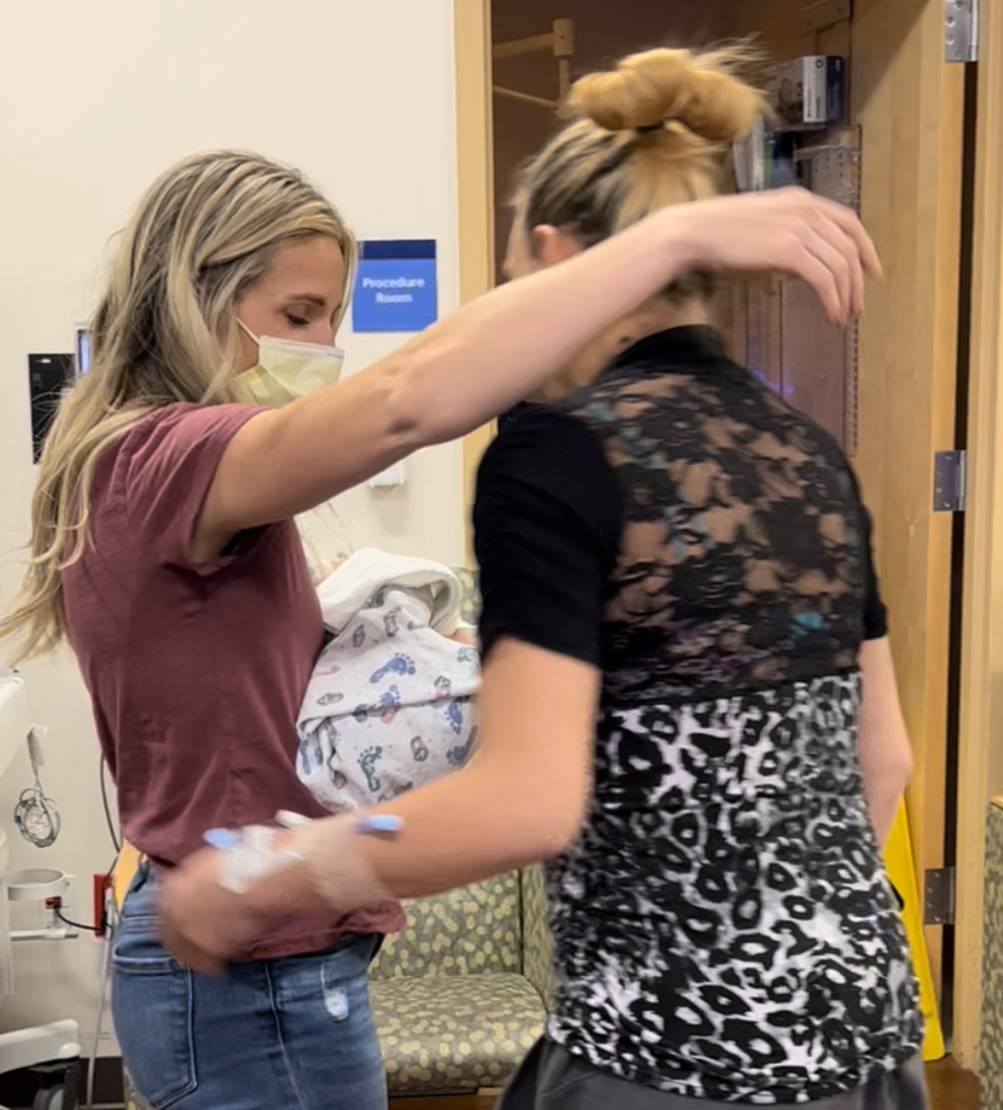 Birth mother choosing an adoptive family