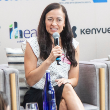 Cherie speaking, photo 1